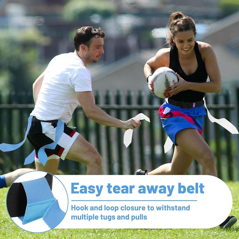 Uikro Flag Football Belts, 14 Player Flag Football Set with 42 Flags for Adults Youth Kids, Sports Training Competition - Image 2